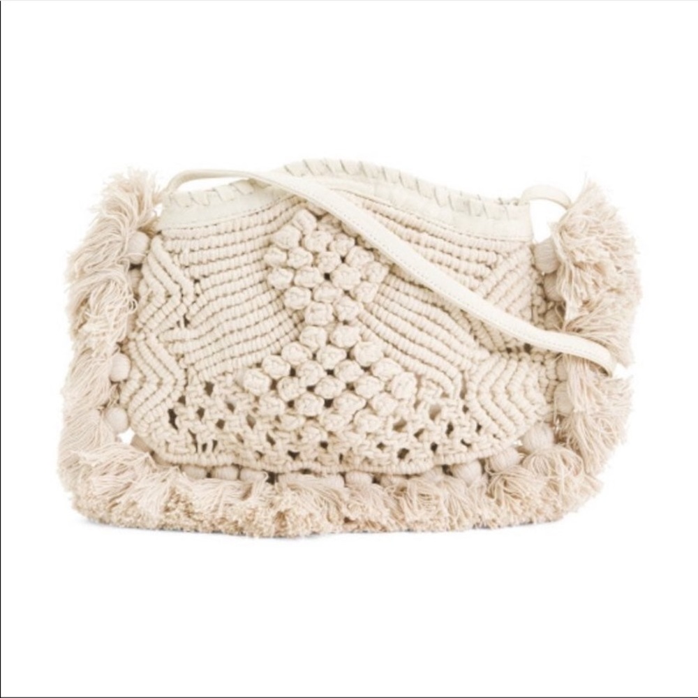NWT Cleobella Handwoven Macrame Boho Crossbody Bag